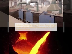 Struktur tungku vertikal atau horisontal Tungku peleburan tembaga dengan efisiensi peleburan yang tinggi dan kisaran suhu hingga 1250 °C