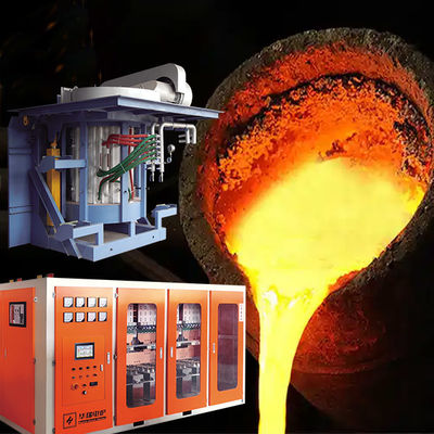 Aman sepenuhnya dirancang Electric Induction Melting Furnace Untuk Menghemat Energi 15% -20% dari Iron Melting